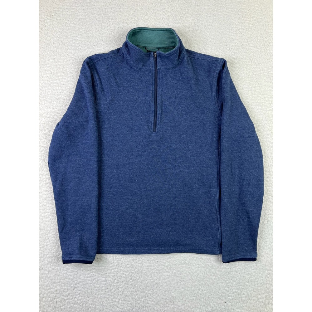 J.Crew Oarsman Performance 1/4‎ Zip Pullover Sweater Men's Small Blue CoolMax